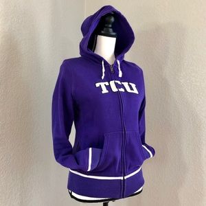 Nike TCU College Purple Athletic Zipper Hoodie